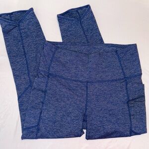 Athleta Women Navy Blue Athletic Performance High Rise Leggings Size Medium